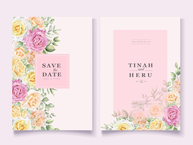 elegant banner and background rose design