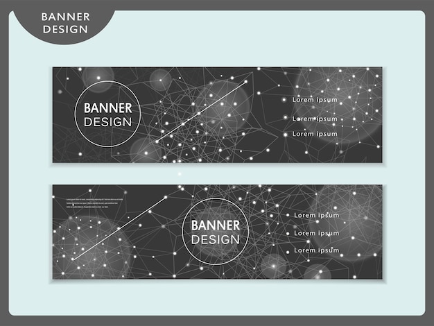 Elegant banner template set design