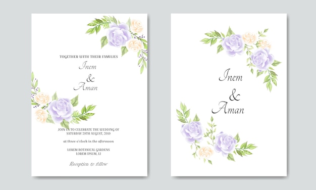 elegant and beautiful wedding card