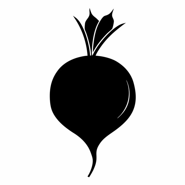 Vector elegant beetroot silhouette