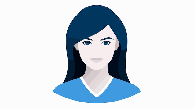 Elegant Bicolor Woman Vector Icon for Modern Designs