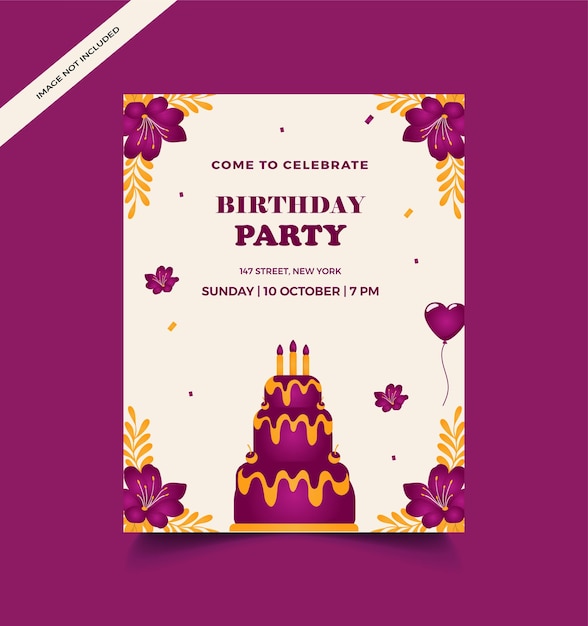 Elegant birthday flyer design