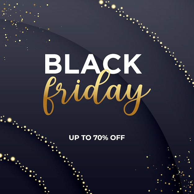 Elegant Black Friday banner with dark background