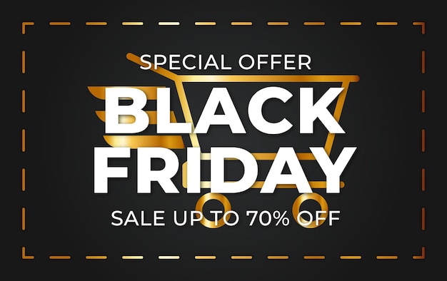 Elegant black friday sale banner background