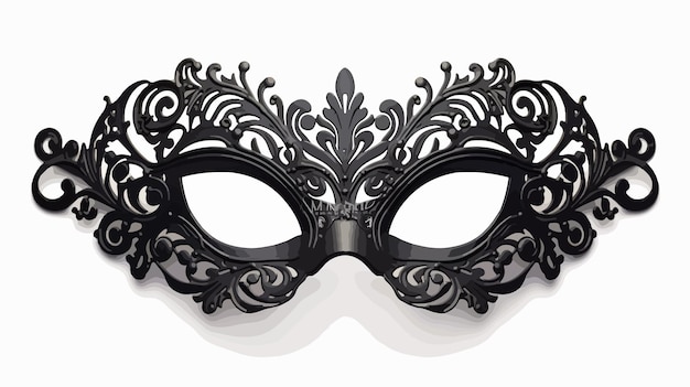 Vector elegant black lace masquerade carnival mask