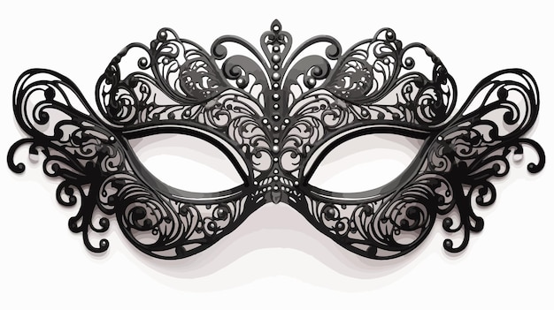 Vector elegant black lace masquerade carnival mask