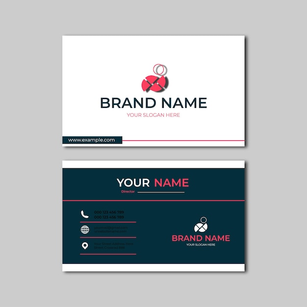 elegant black and red modern business card design