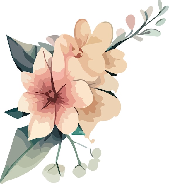 Vector elegant blossom flower illustration