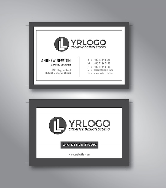 Elegant Blue Business Card Template