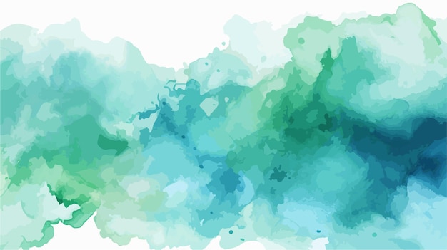 Vector elegant blue green artistic watercolor background vector