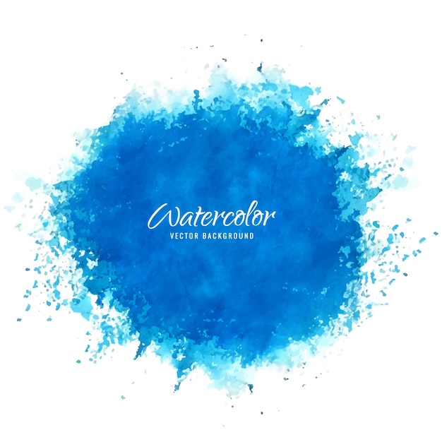 Elegant blue watercolor background design