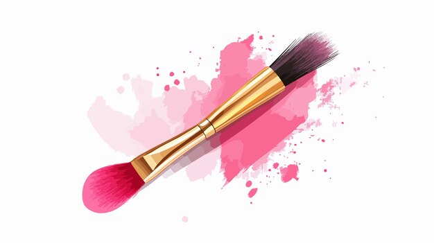 Vector elegant blush brush on white background flat vector isolated illustration