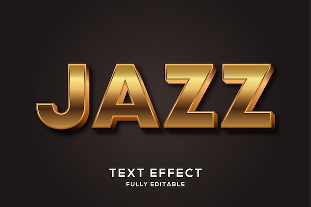 Elegant Bold Gold Jazz Text Effect