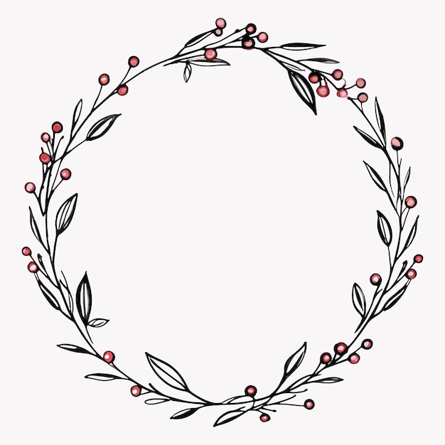 Vector elegant botanical wreath illustration