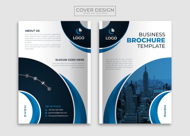 Elegant brochure cover design template company profile layout