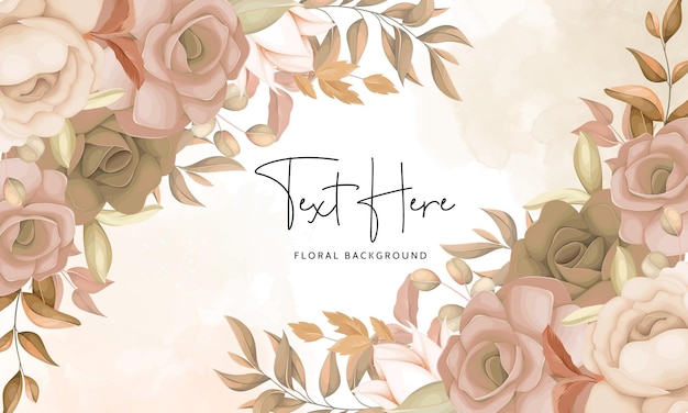 elegant brown floral background design