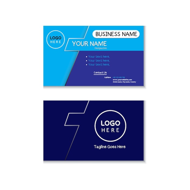 Elegant Business Card Design Front and back view vector