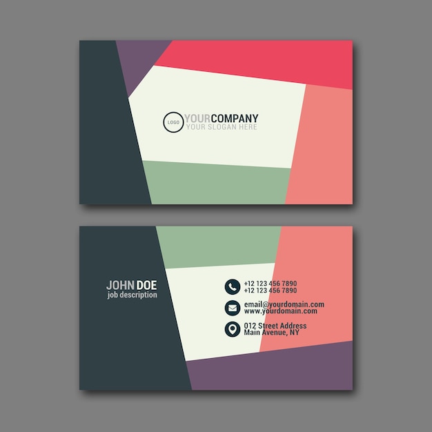 Elegant business card design template for creative design