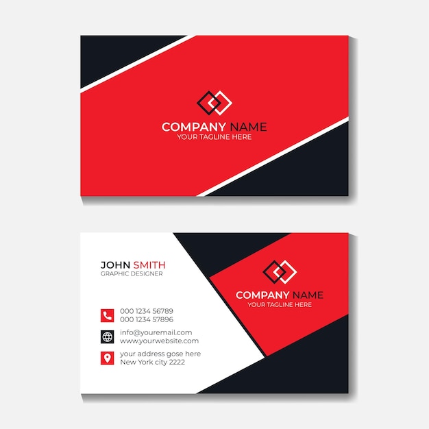 Elegant business card design template Free Vector