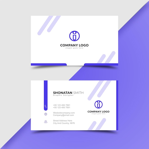 Elegant business card visiting card design template Premium Vector