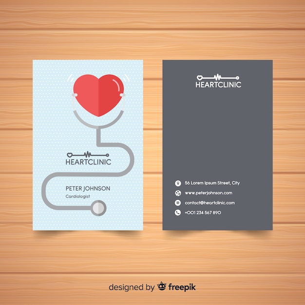 Elegant business card with medical concept