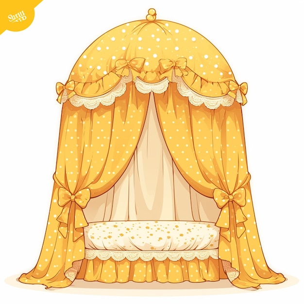 Elegant canopy bed with curtains