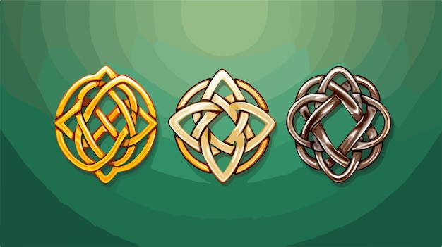 Vector elegant celtic knots beautiful symbols of eternal connection