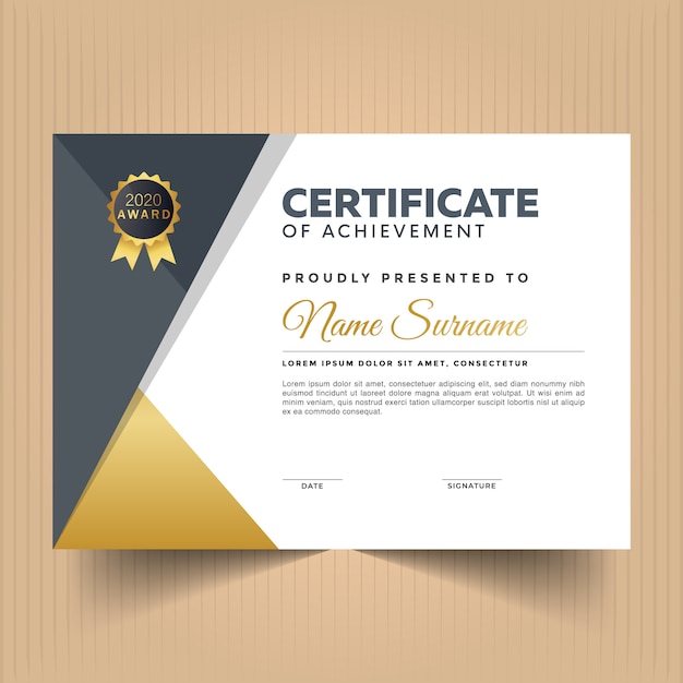 Elegant certificate design