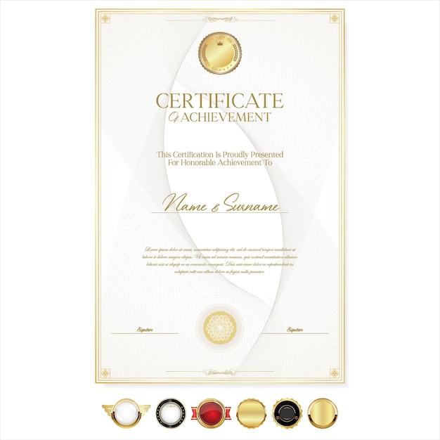 Elegant certificate or diploma retro vintage design