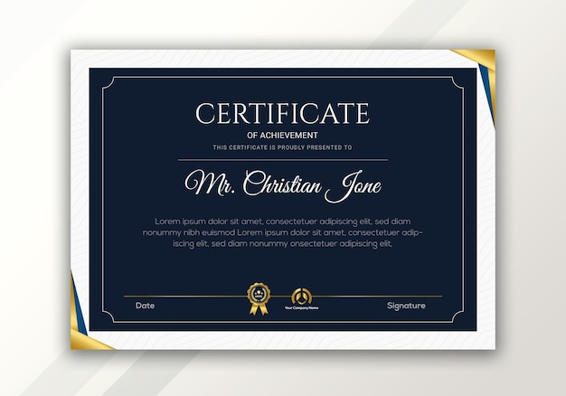 elegant certificate template Premium Vector