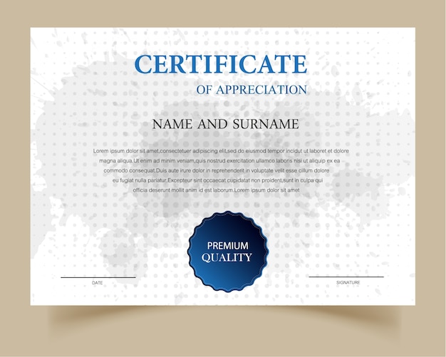 Elegant certificate template