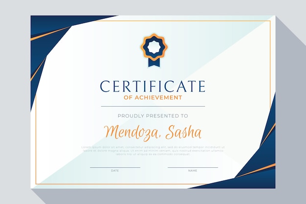 Elegant certificate template