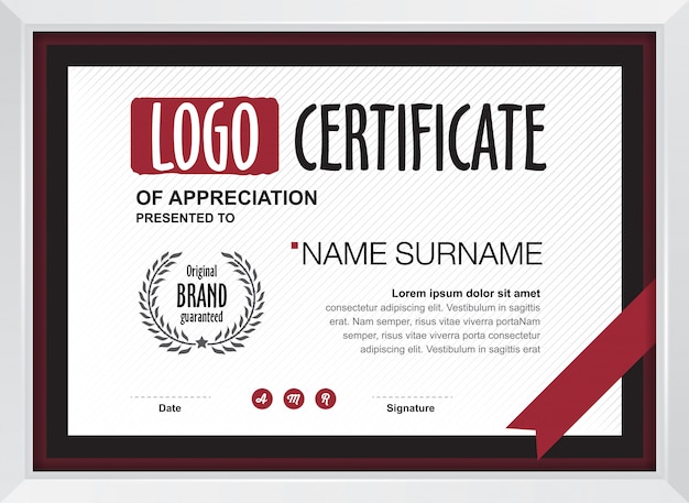 Elegant certificate template