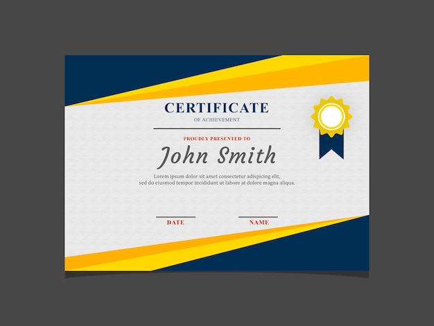 Elegant certificate template