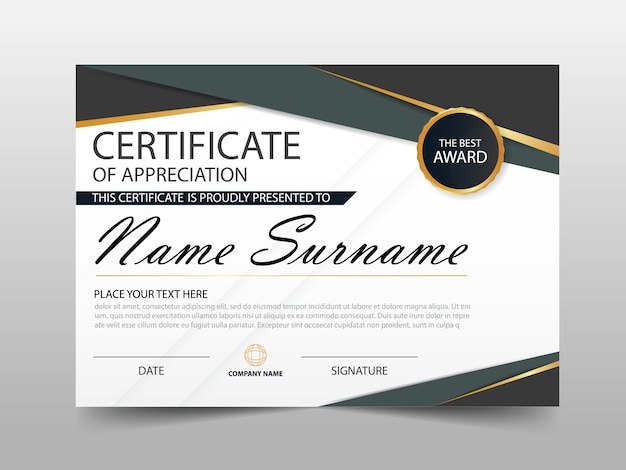 Elegant certificate