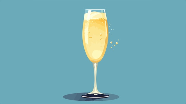 Elegant Champagne Glass Graphic Element for HoReCa Industry