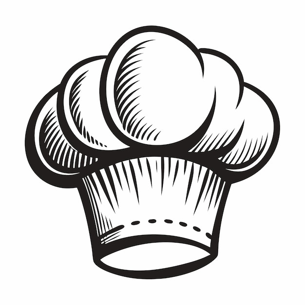 Vector elegant chef hat illustration for culinary and gourmet themes