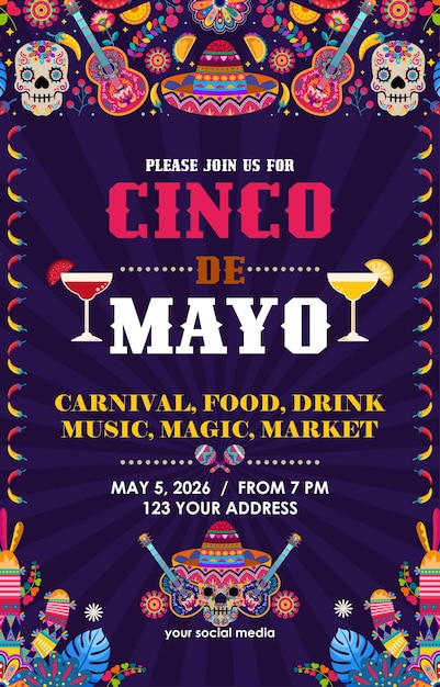 Vector elegant cinco de mayo posters