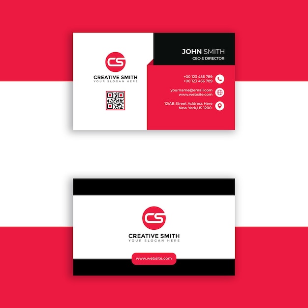 Elegant clean modern business card template