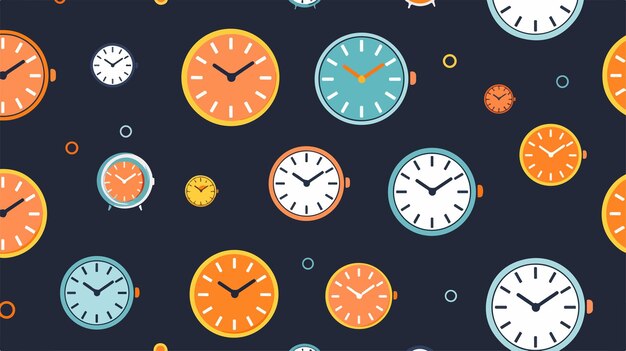 Elegant Clock Timer Seamless Pattern Background for Business Professionals