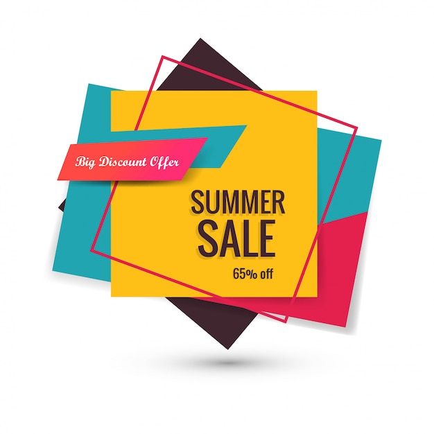 Elegant colorful sale banner design