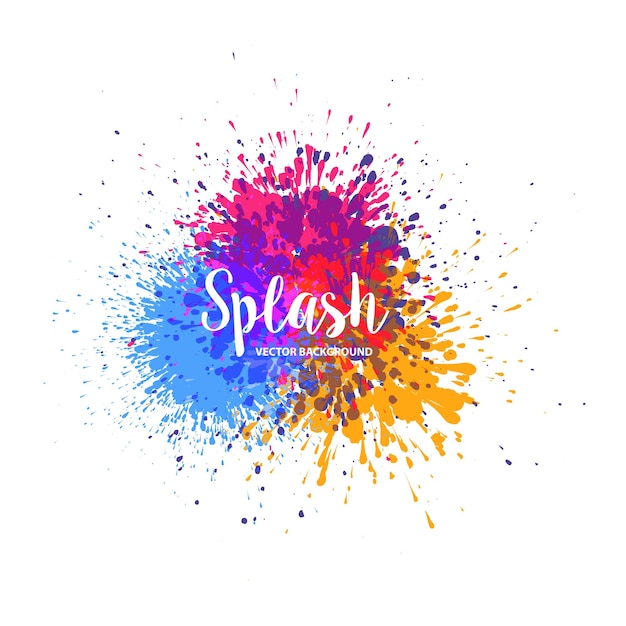 Elegant colorful splash watercolor background Vector