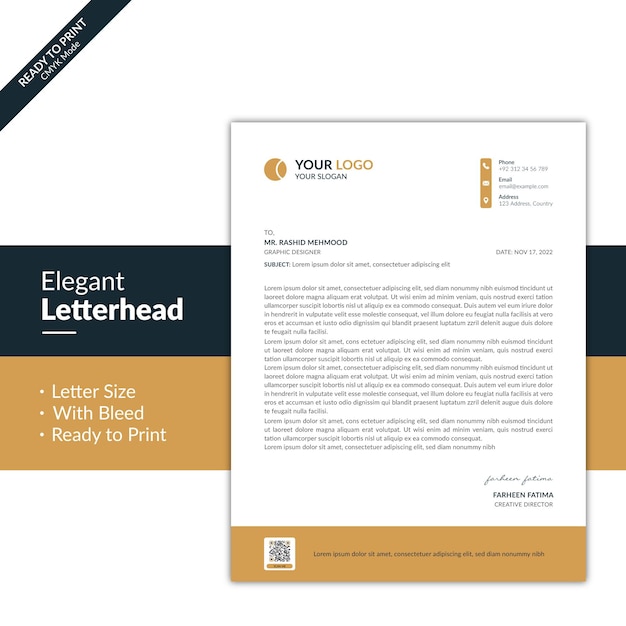 Elegant company letterhead for corporates