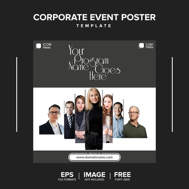 Elegant conference banner design template