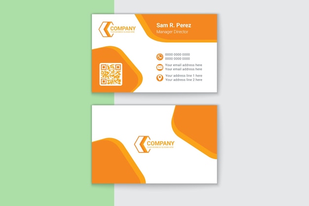 Elegant corporate creative double sides business card template