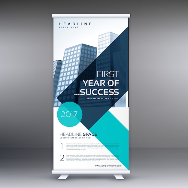 Elegant corporate roll up banner design