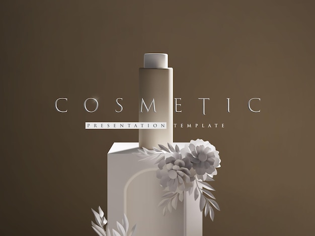 Elegant cosmetic product presentation template