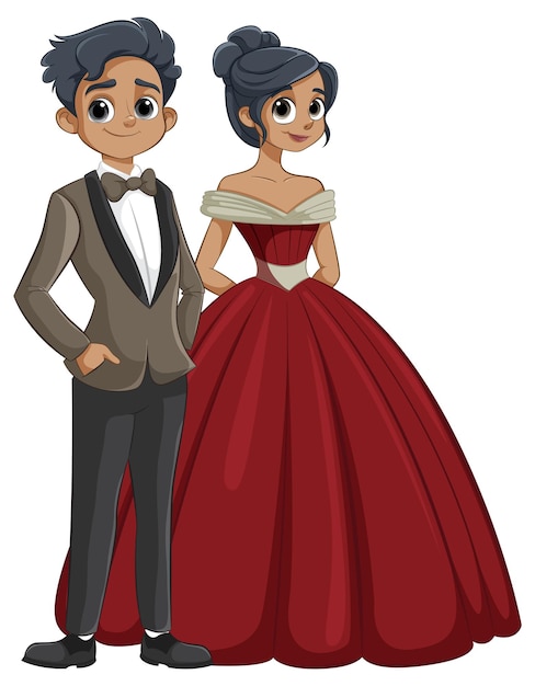 Elegant Couple in Formal Attire