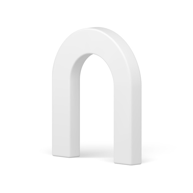 Elegant curved arch decorative doorway geometric shape design template realistic vector