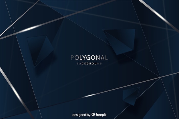 Elegant dark polygonal background design